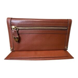Cole Haan Women's‎ Leather Wallet with Snap Button Closure And Check Sleeve